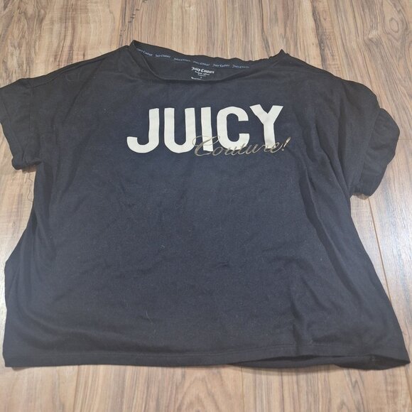 Juicy Couture black tshirt size large - Picture 1 of 4